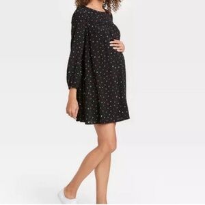 The Nines by HATCH women’s maternity Black floral Dress